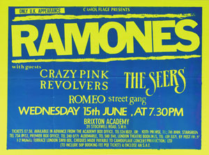 Lot #2407  Ramones Brixton UK Oversized Poster