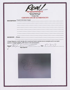 Lot #2469  Prince 1985 Signature - Image 2