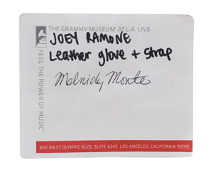 Lot #2377 Joey Ramone Leather Glove and Bracelet - Image 4