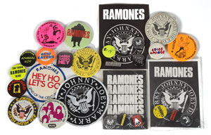 Lot #2411  Ramones Collection of Pins and Patches