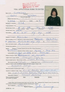 Lot #2422  Ramones Set of (5) Signed Visa Applications - Image 1