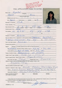 Lot #2422  Ramones Set of (5) Signed Visa Applications - Image 11