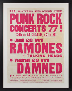 Lot #2399  Ramones and Talking Heads Concert Poster - Image 1