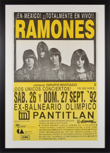Lot #2396  Ramones 1992 Mexican Poster