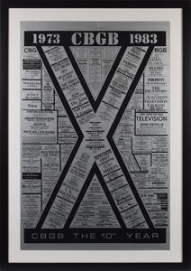 Lot #2408  Ramones CBGB 10th Anniversary Poster
