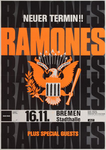 Lot #2406  Ramones Bremen Germany Poster