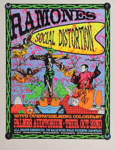Lot #2398  Ramones and Social Distortion Signed Poster - Image 1