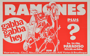 Lot #2393  Ramones 1981 Amsterdam 'Gabba Gabba Hey' Poster - Image 1