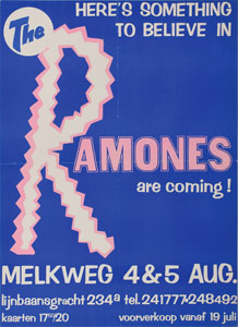 Lot #2418  Ramones Melkweg Amsterdam Mini Poster