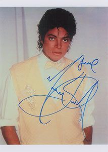 Lot #2179 Michael Jackson Oversized Signed Photograph - Image 1