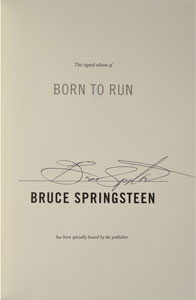 Lot #2305 Bruce Springsteen Signed Book - Image 1