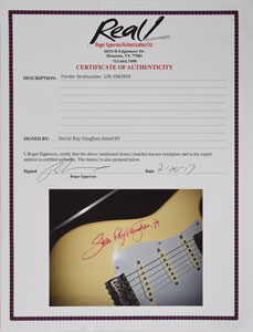 Lot #2456 Stevie Ray Vaughan Signed Guitar - Image 4