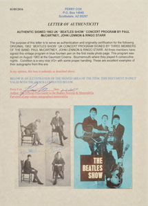 Lot #2005  Beatles 1963 Signed Program - Image 6