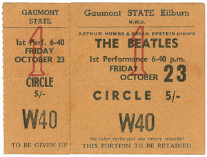 Lot #2017  Beatles 1964 Gaumont State Ticket - Image 1