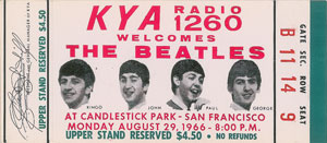 Lot #2022  Beatles Pair of 1966 Candlestick Park Tickets - Image 2