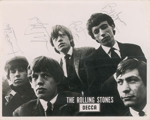 Lot #2124  Rolling Stones Signed Promo Photograph