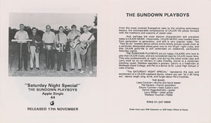 Lot #2069 Apple Records Promo Leaflet for The Sundown Playboys - Image 1