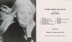 Lot #2068 Apple Records Promo Leaflet for Mary Hopkin