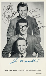 Lot #2210 Buddy Holly and The Crickets Signed Promo Card - Image 1