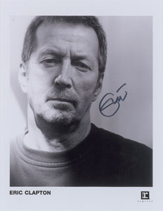 Lot #2221 Eric Clapton Signed Photograph