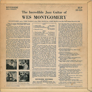 Lot #2201 Wes Montgomery Signed Album