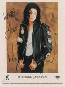 Lot #2184 Michael Jackson Signed Photograph