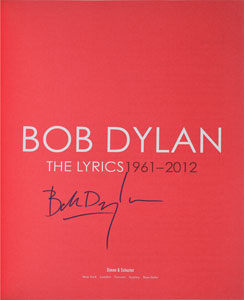 Lot #2093 Bob Dylan Signed Book