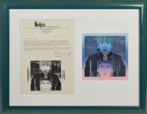 Lot #2044 George Harrison Signed 45 RPM Sleeve - Image 1