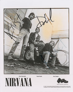 Lot #2496  Nirvana Signed Photograph - Image 1