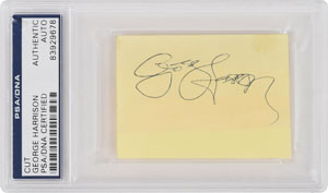 Lot #2042 George Harrison Signature