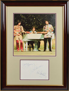 Lot #2014  Beatles 1968 Signatures Display