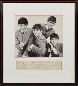 Lot #2004  Beatles Signed 1962 Hotel Registry