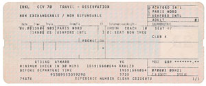 Lot #2258 David Bowie Signed Railway Ticket - Image 2