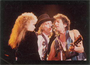 Lot #2095 Bob Dylan, Tom Petty, and Stevie Nicks Original Vintage Photograph - Image 1