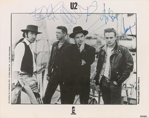 Lot #2452  U2 Signed Photograph - Image 1