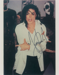Lot #2186 Michael Jackson Signed Photograph