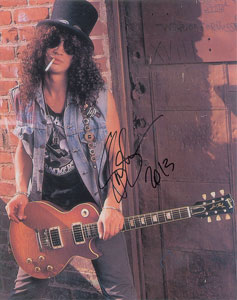 Lot #2435  Guns N’ Roses: Slash Signed Photograph