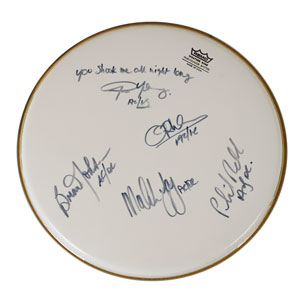 Lot #2250  AC/DC Signed Drum Head - Image 1