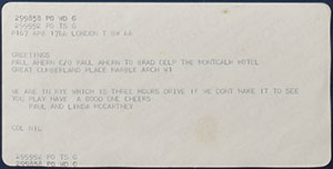 Lot #2346 Brad Delp's Pair of Telegrams from Paul McCartney - Image 2
