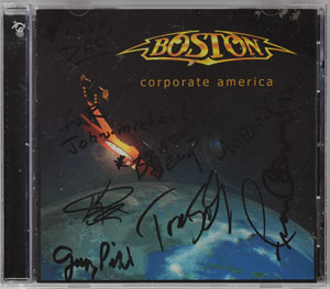 Lot #2364 Brad Delp's Boston Signed 'Corporate America' CD - Image 1