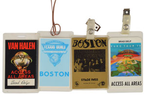 Lot #2367 Brad Delp's Set of (4) Boston Backstage