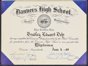 Lot #2345 Brad Delp's High School Diploma and Yearbook - Image 5