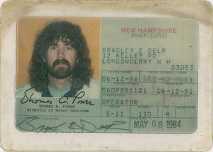 Lot #2344 Brad Delp's New Hampshire Driver's License - Image 1