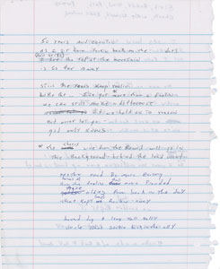 Lot #2352 Brad Delp Handwritten Lyrics for 'Rockin' Away' - Image 2