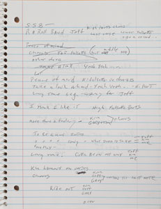 Lot #2338 Brad Delp's Notebook with Handwritten