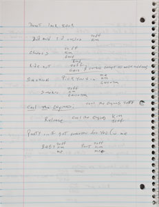 Lot #2338 Brad Delp's Notebook with Handwritten Notes and Lyrics - Image 3