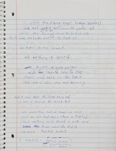 Lot #2338 Brad Delp's Notebook with Handwritten Notes and Lyrics - Image 9