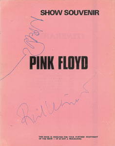 Lot #2170  Pink Floyd Signed Program