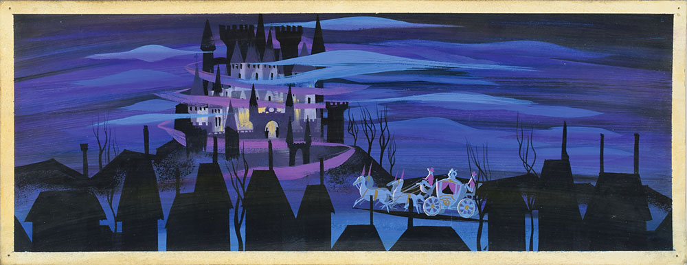 Lot #822 Cinderella's Coach production concept painting by Mary Blair from Cinderella