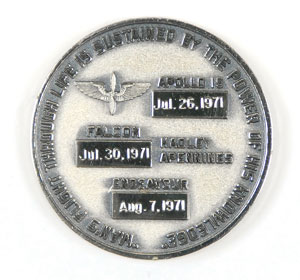 Lot #28 Dave Scott’s Apollo 15 ‘Spanish Plate Fleet’ Robbins Medal - Image 2